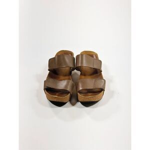 Lola Sabbia Eric Michael cork platform leather strappy sandal 38
